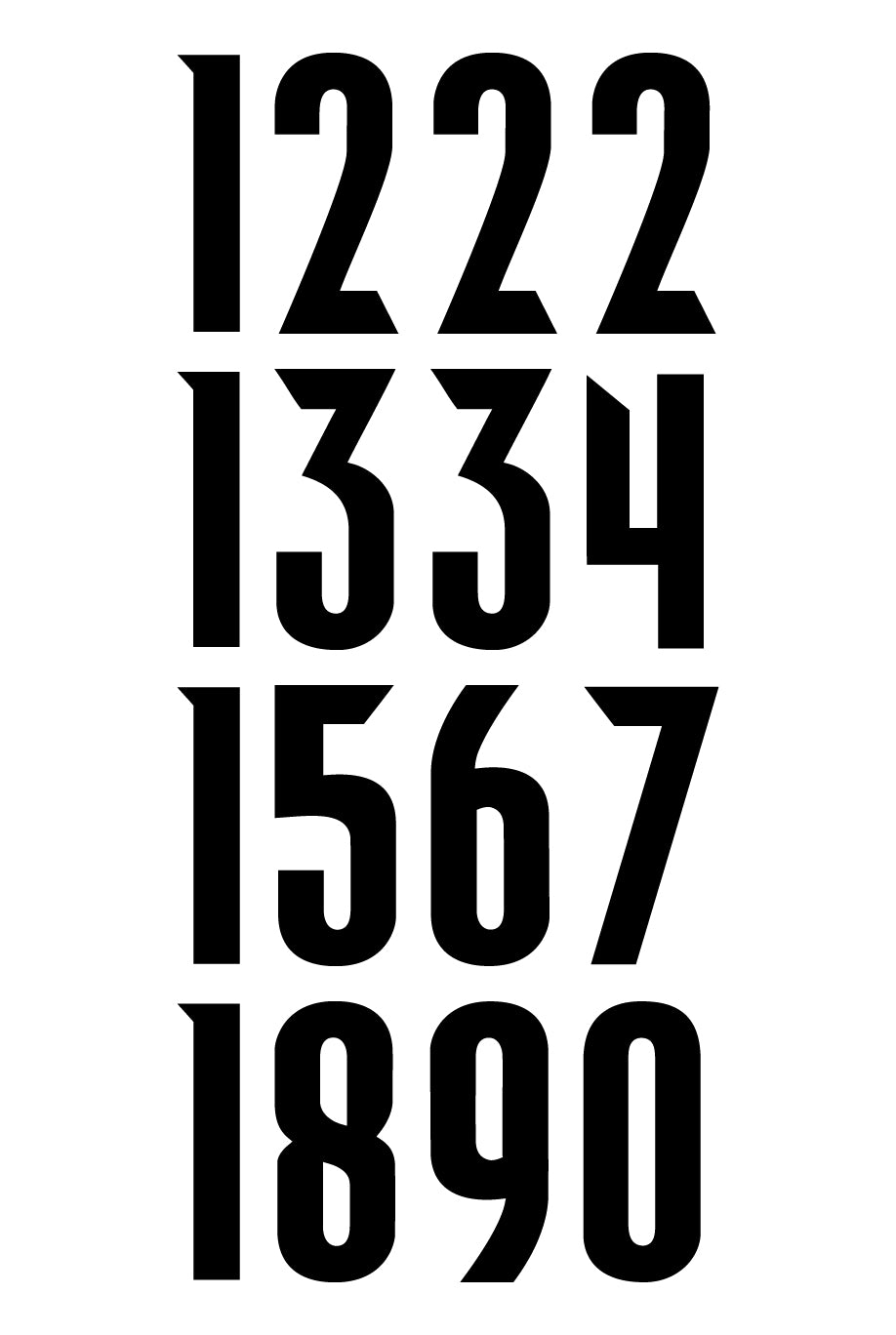 Derby Number Sheet